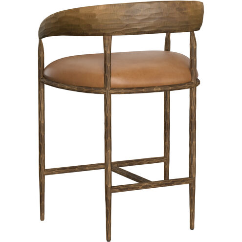 Zanatta 35 inch Tan Leather Counter Stool